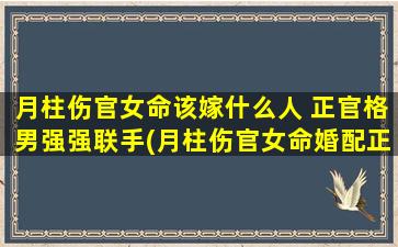 月柱伤官女命该嫁什么人 正官格男强强联手(月柱伤官女命婚配正官格男，强强联手zui佳匹配)